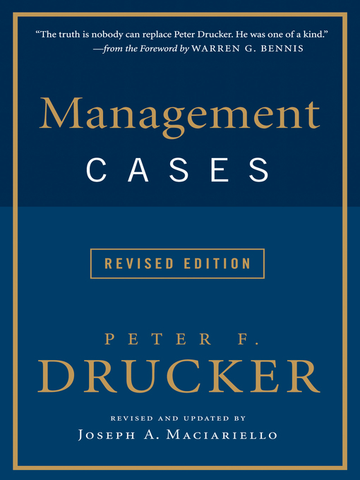 Title details for Management Cases by Peter F. Drucker - Available